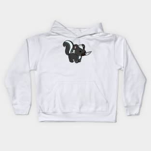 Skunk with a knife! Kids Hoodie